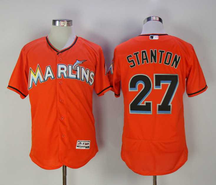 Miami Marlins #27 Giancarlo Stanton Orange Flexbase Collection Stitched Jersey,We sell and wholesale Miami Marlins #27 Giancarlo Stanton Orange Flexbase Collection Stitched Jersey on line form chian!